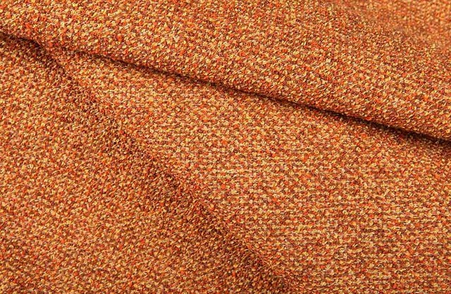Homespun Textured Upholstery Fabric in Orange