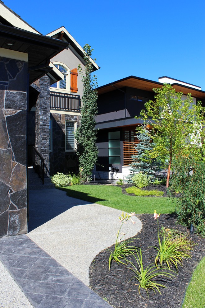 This is an example of a traditional garden in Calgary.