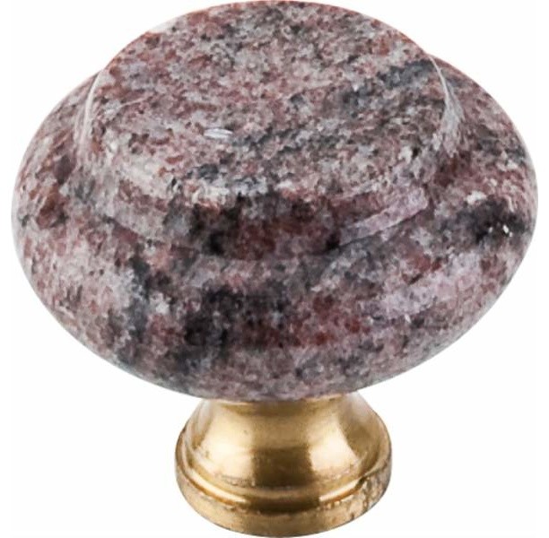 Top Knobs: Paradiso Granite 1 3/8' With Brass Base