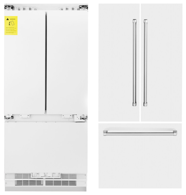 ZLINE Refrigerator With Internal Water, White Matte, RBIVWM36 Modern Refrigerators by