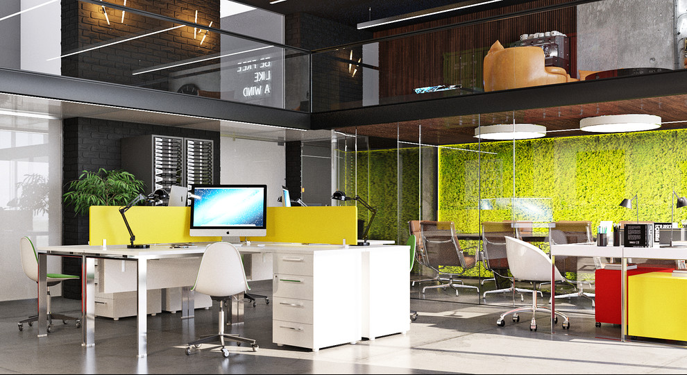 Лофтовый open space в офисном пространстве