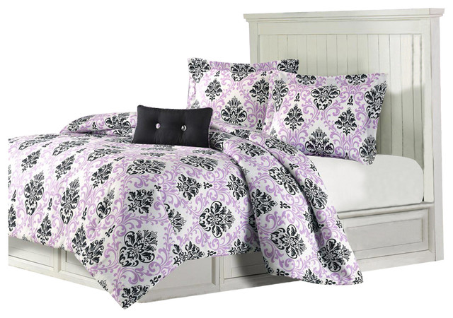 jla mi zone katelyn polyster comforter set purple jla mi zone katelyn polyster comforter set purple