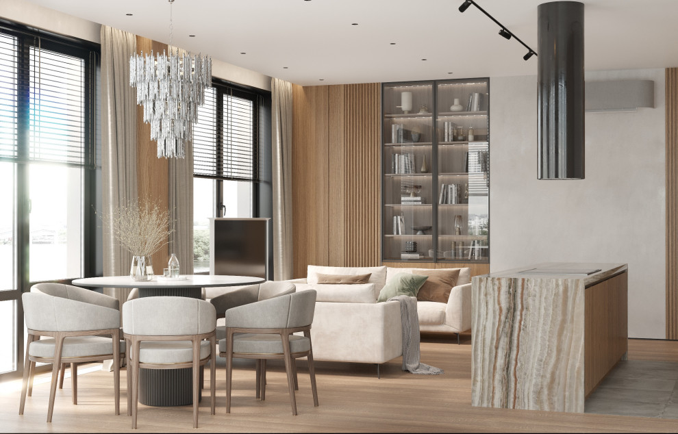 Интерьер видовой квартиры с террасой