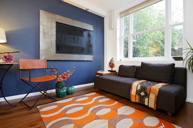Blue Wall trendy-dagligstue