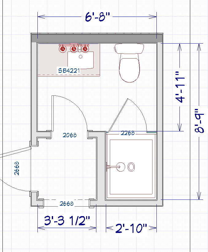 Modern/Contemporary Guest Bathroom Remodeling in Cypress, TX