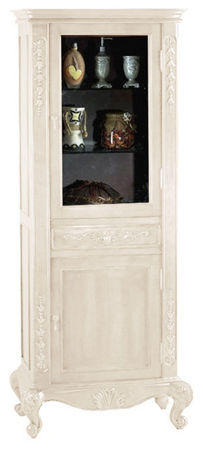 33 Garonne Curio Cabinet Display Case Antique White Victorian