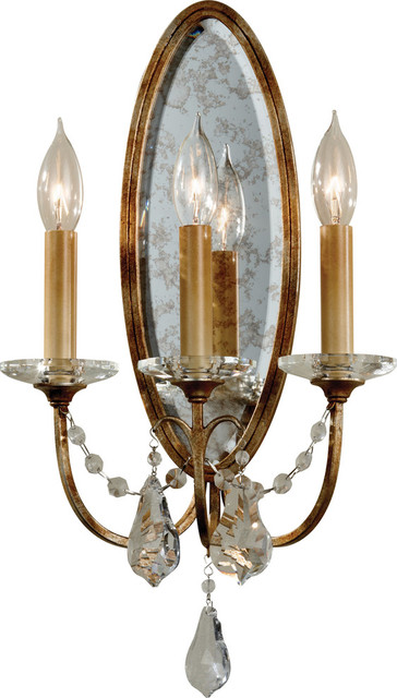 Feiss Valentina 3 Light Oxidized Bronze Wall Light - 10.5 in. x 19 in.