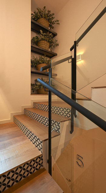 Hotel The Serras rustic-staircase