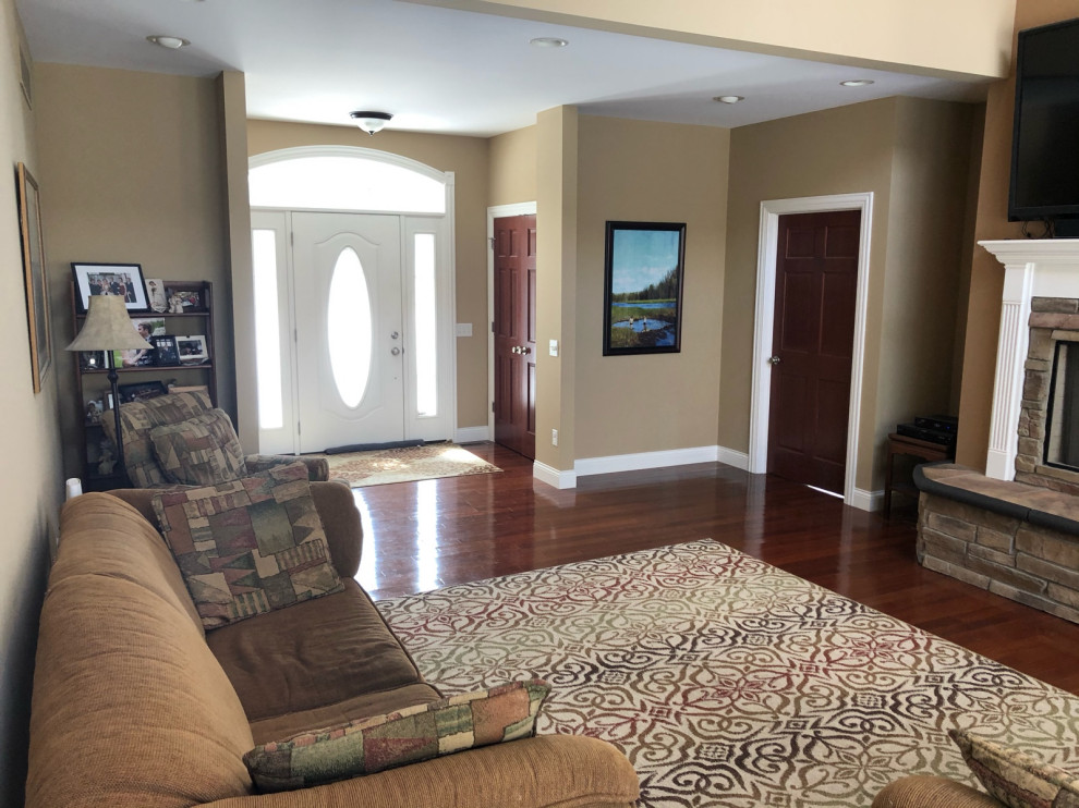 help for living room with one wall/multiple entrances