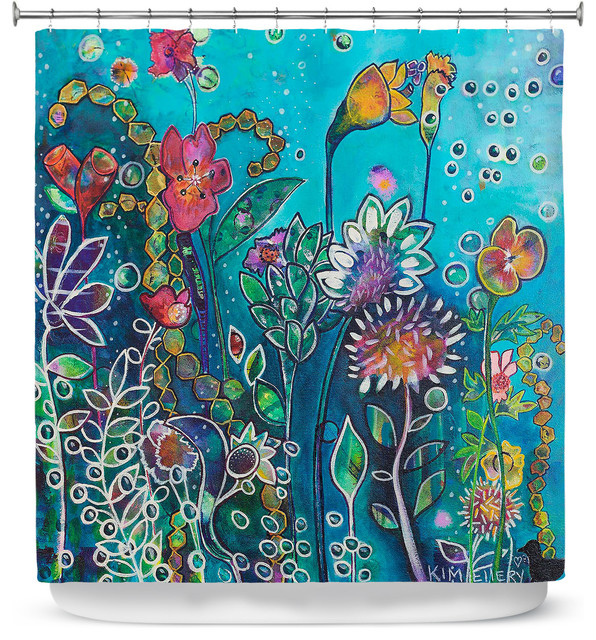 Dianoche Designs Shower Curtain By Kim Ellery Driving Into Flowers Dianoche Designs Shower Curtain By Kim Ellery Driving Into Flowers Contemporary Curtains