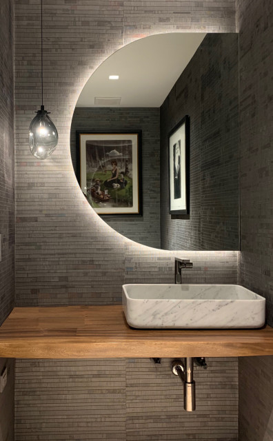 Miami Beach Townhouse coastal-powder-room
