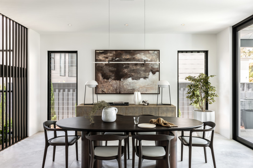Design ideas for a large contemporary dining room in Sydney.
