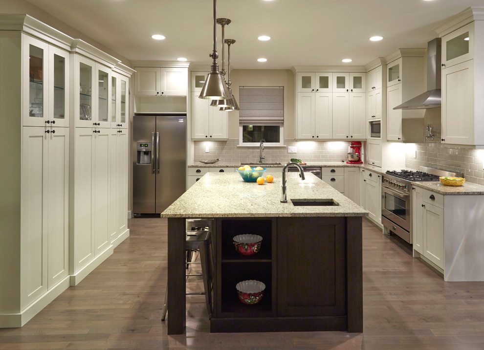 Inspiration for a large transitional kitchen remodel in Denver