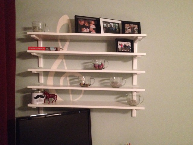 Treble Clef Bookshelf eclectic