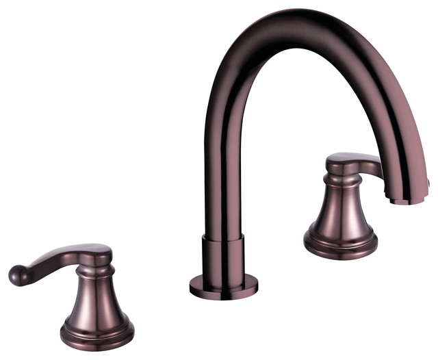 Oil Rubbed Bronze Double Handle Widespread Tub Faucet