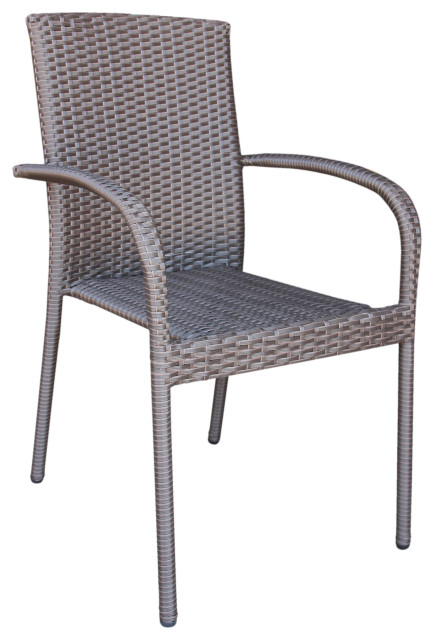 Knight Wicker Chair, Set of 2, Brown