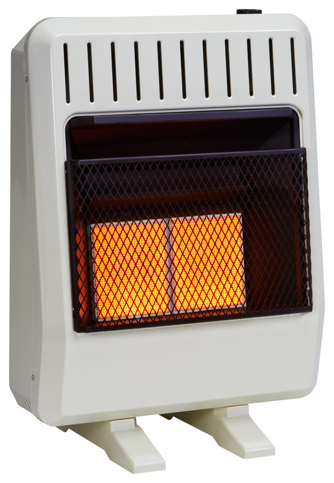 Avenger Dual Fuel Ventless Infrared Gas Heater With Blower, 20,000 BTU