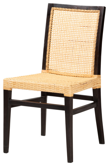 Annie Mahogany & Rattan Dining Chair