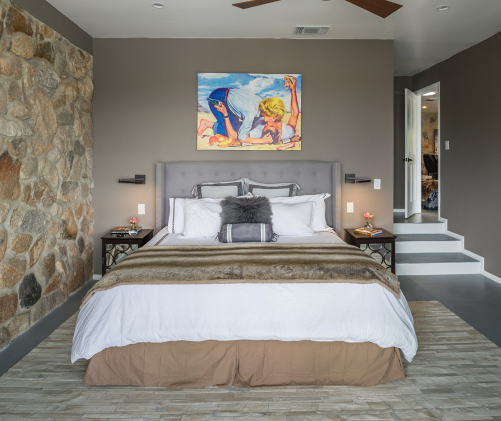 Example of an eclectic bedroom design in Phoenix