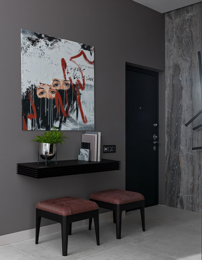 Apartment with grey shades in Saint-Petersburg