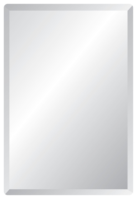 Rectangle Frameless Mirror With, 36 X 60 Frameless Beveled Edge Mirror
