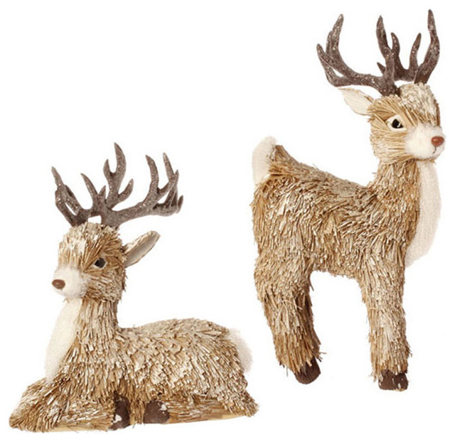 Deer Ornaments (Set of 2) - Farmhouse - Christmas 