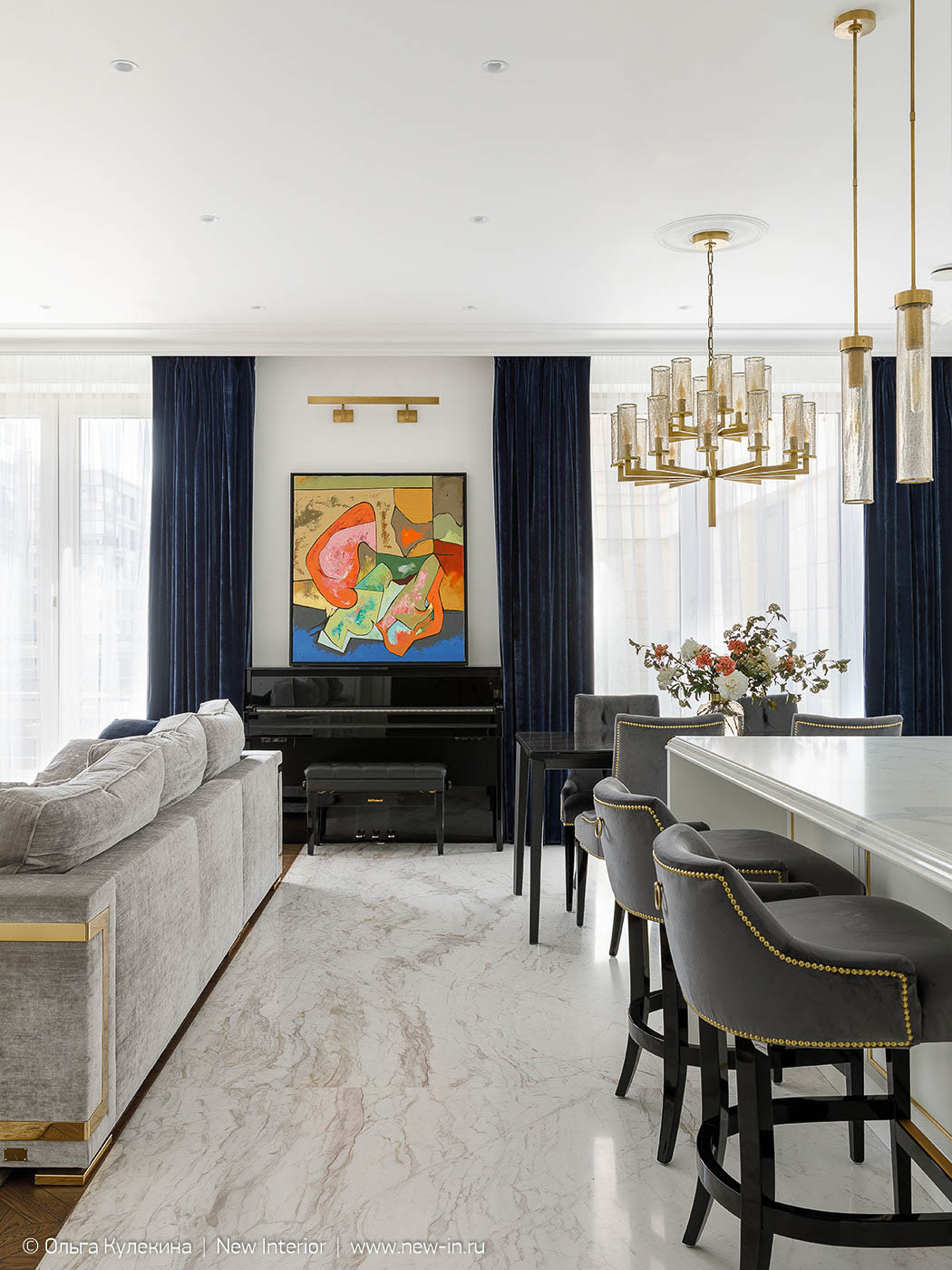 Квартира на Крестовском в стиле современная классика - 125 м²