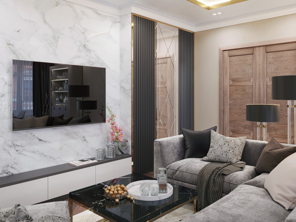 Гостиная в ЖК "Новый мир"