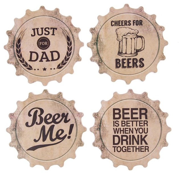 Beers to Dad Coasters Contemporary Coasters by Jubilee Gift Shop