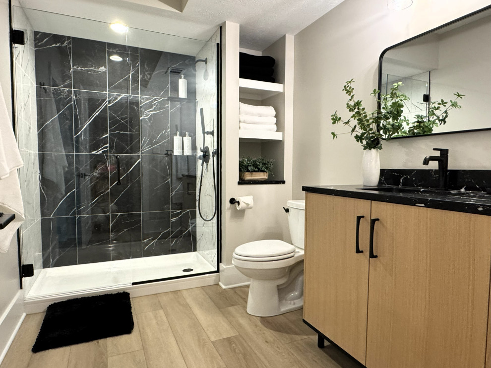 Modern Black & White Bathroom Remodel | Wexford, PA