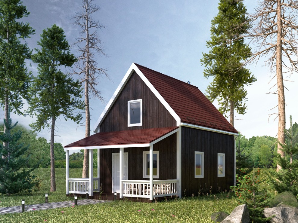 Деревянный гостевой дом с баней