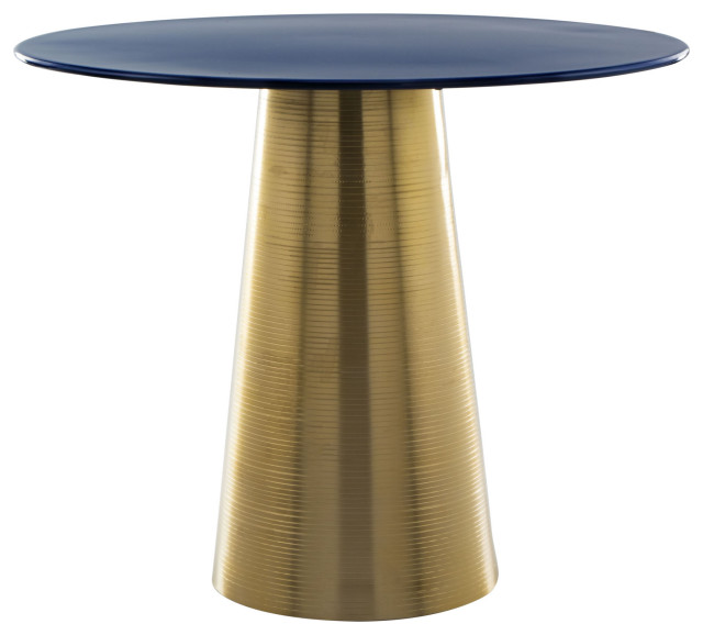 Reo Side Table Blue & Gold Contemporary Side Tables And End Tables by Sideboards and