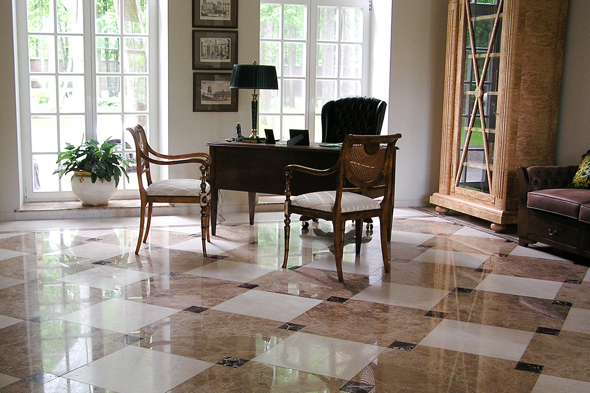 Пол из Мрамора в частном доме.