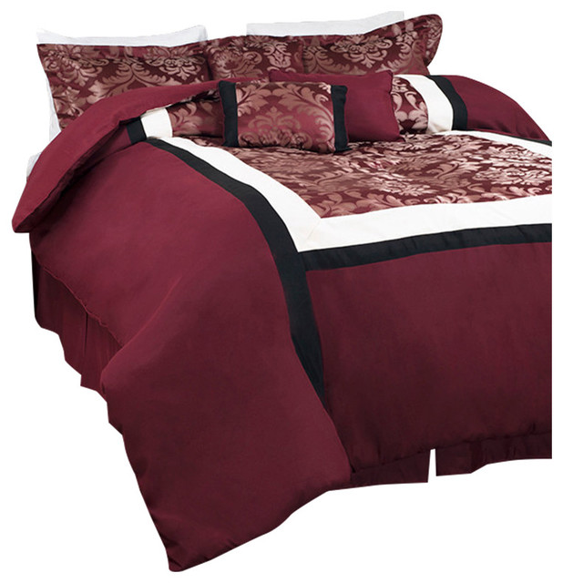 Lavish Home 7 Piece Candace Comforter Set, Queen
