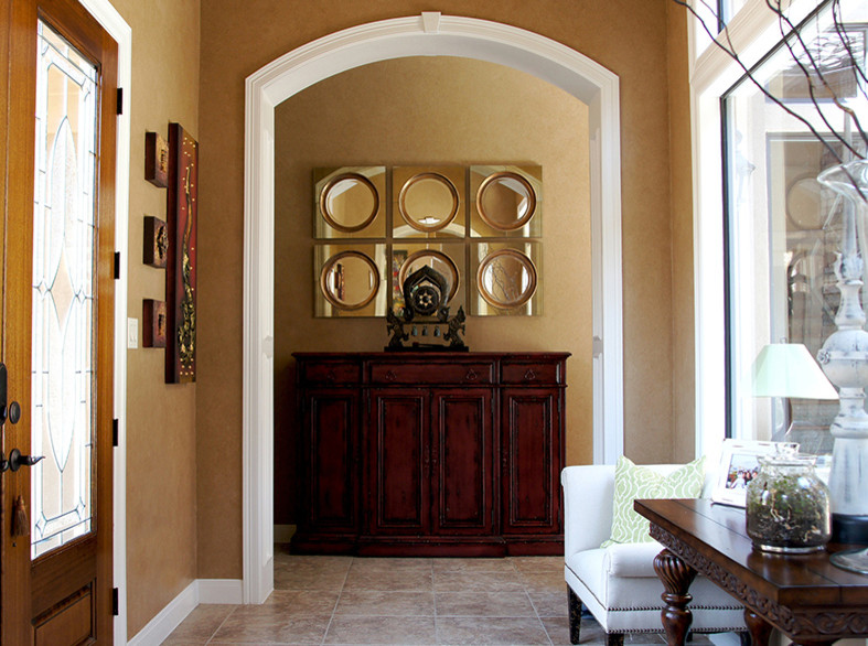 Transitional entryway in Houston.