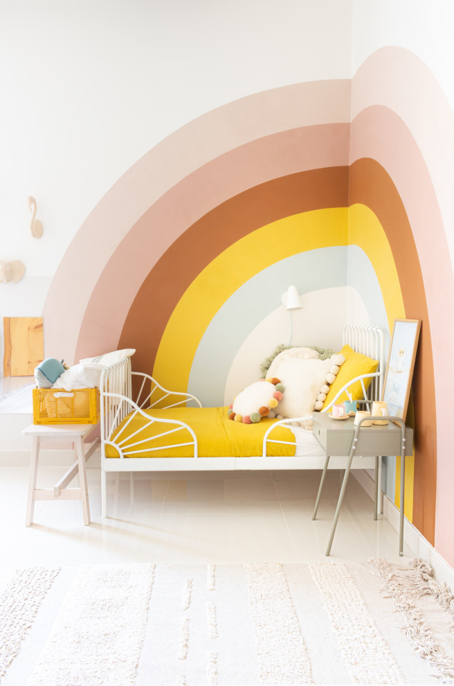 Design ideas for a mid-sized scandinavian kids' room for boys in Other.