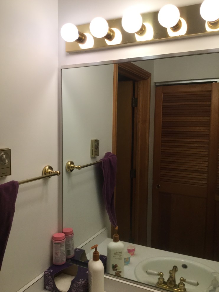 How do we redo this honey oak bathroom?