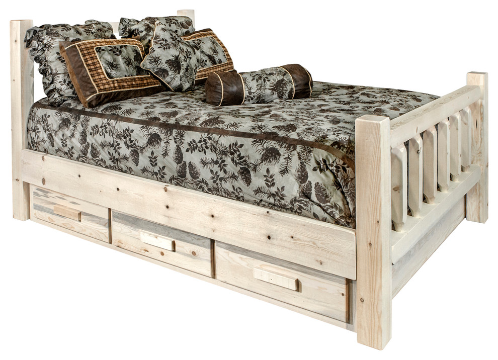 Homestead Collection Full Bed With, Montana Queen Bookcase Storage Bed