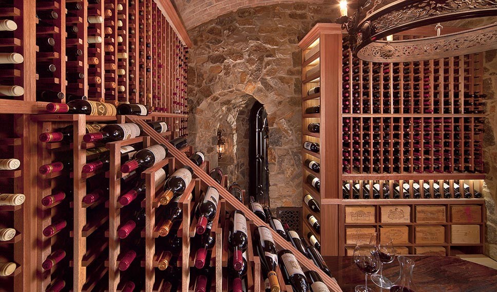 Custom Mahogany Wine Cellar in Arizona Traditional Wine Cellar