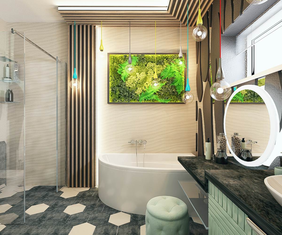 Ванная комната в частном домовладении 5