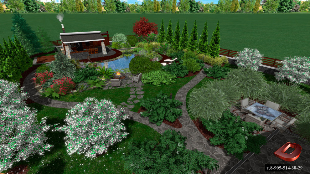 Проект ландшафтного дизайна участка 20 соток,