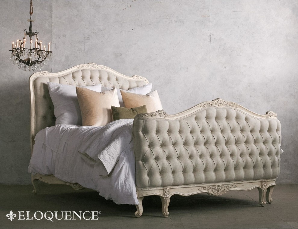 Eloquence® Sophia Tufted Bed - Weathered White