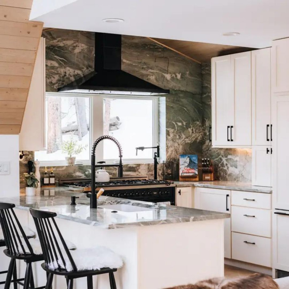 Example of a transitional kitchen design in Atlanta