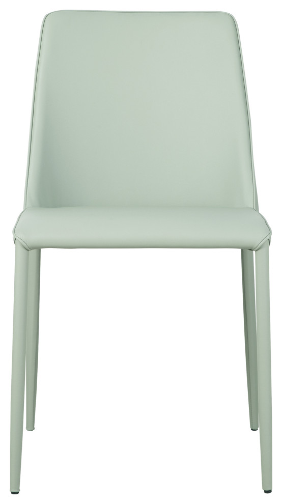 Moe's Home Nora Green Mineral Vegan Leather Set Of 2 Dining Chair YM