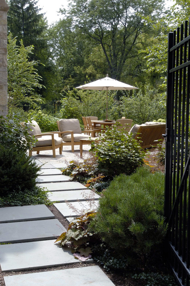 Design ideas for a contemporary patio in Chicago with no cover.