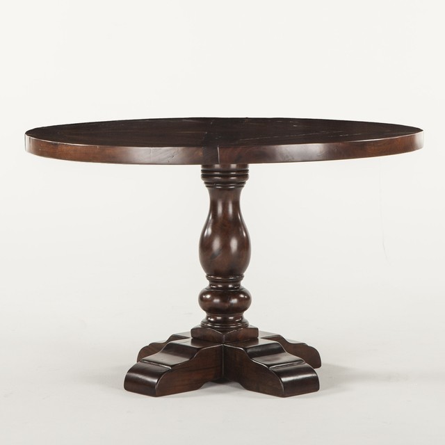 54 Dia Dining Table Hand Crafted Reclaimed Neem Wood Wooden Dining Table Hand Crafted Reclaimed Neem Wood Wooden Trestle Base Traditional Tables By World Bazaar Outlet