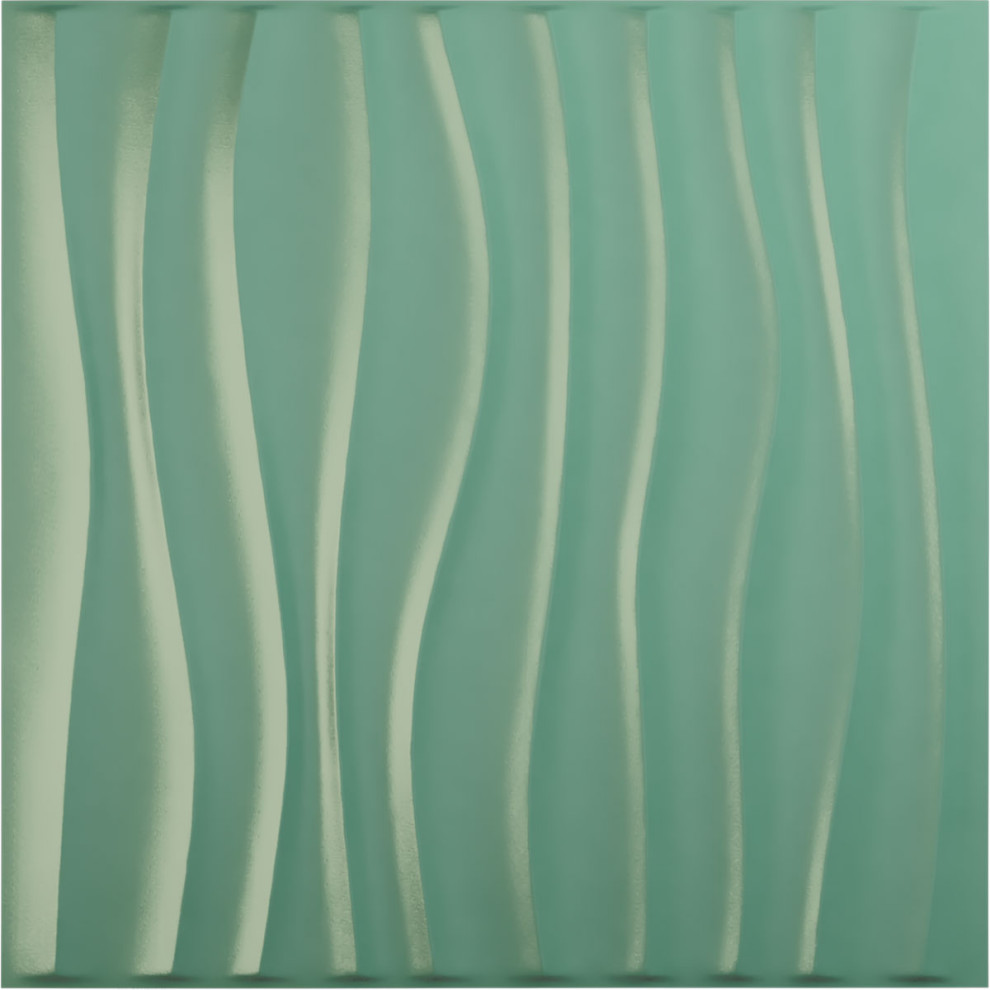 Shoreline EnduraWall 3D Wall Panel, 12-Pack, 19.625"Wx19.625"H, Sea Mist