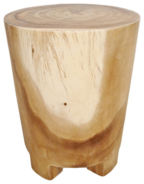Acacia Wood Drum Side Table 5 Rustic Side Tables And End Tables