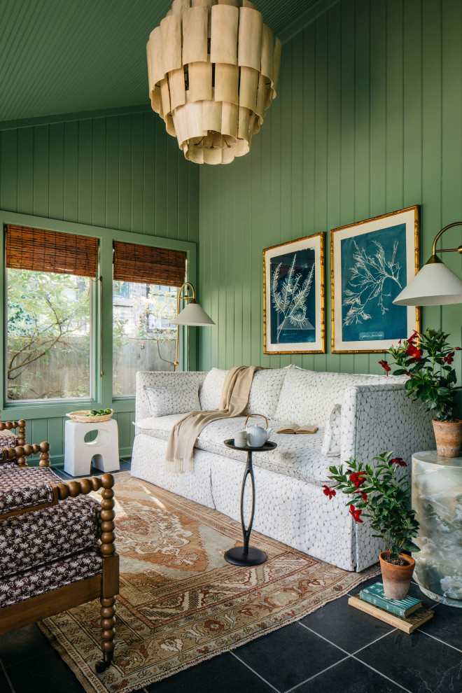 Inspiration for a timeless sunroom remodel in Chicago