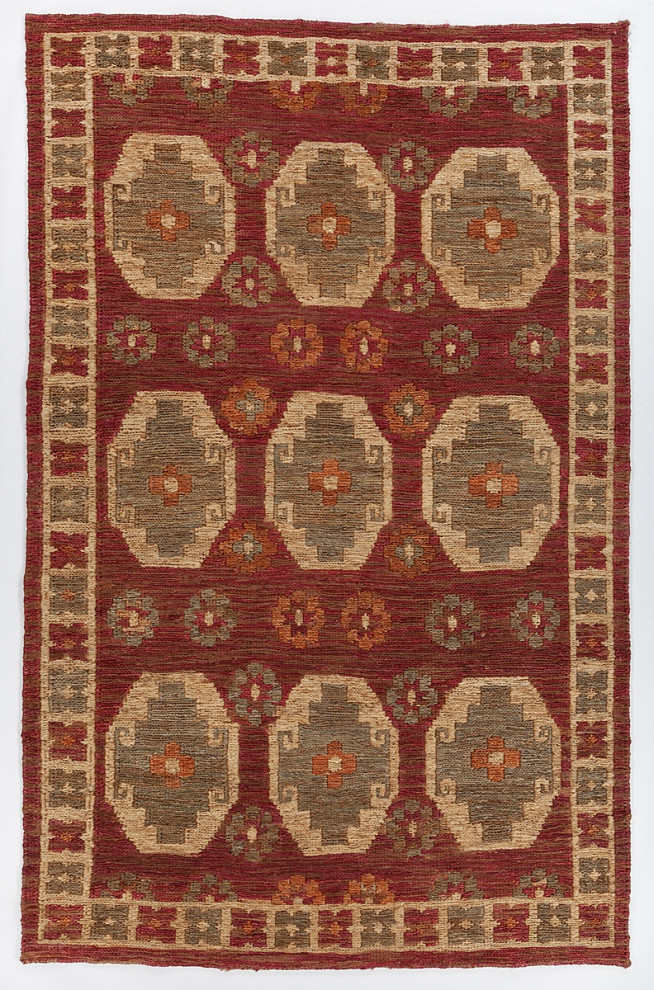 Chandra Ryleigh Ryl-46901 Rug, Red/Green/Natural, 7'9"x10'6"